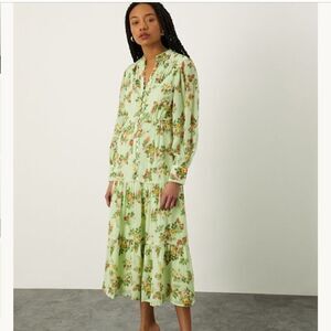 NWT Shirt dress viscose green size US 16